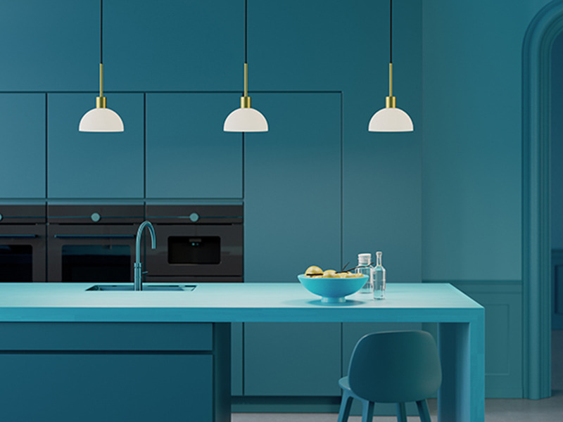 Suspension Vienda dimmable base en métal et abat-jour en forme de bol renversé au design contemporain par Herstal Suspension Vienda dimmable base en métal et abat-jour en forme de bol renversé au design contemporain par Herstal
