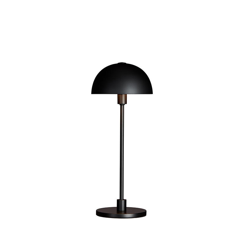 Lampe à poser Vienda Mini base en métal et abat-jour en forme de bol renversé au design contemporain par Herstal