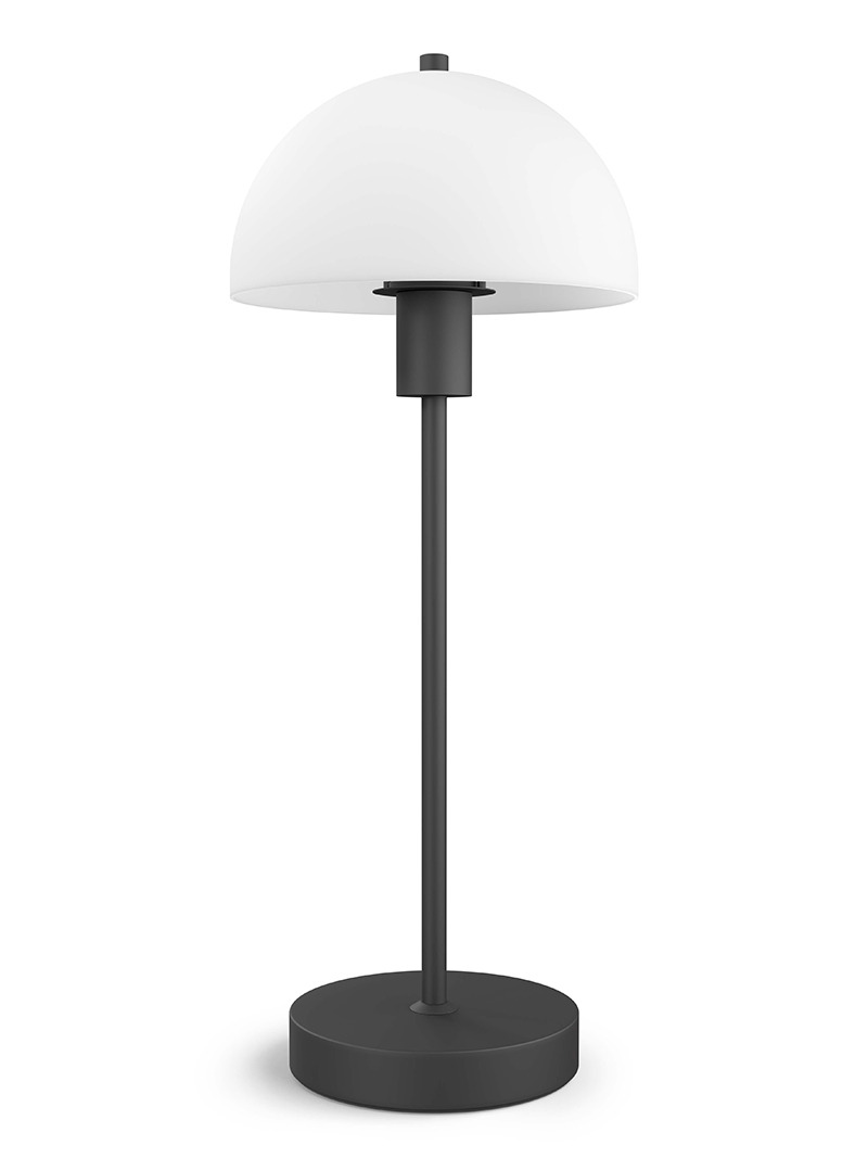 Lampe à poser Vienda base en métal et abat-jour en forme de bol renversé au design contemporain par Herstal Lampe à poser Vienda base en métal et abat-jour en forme de bol renversé au design contemporain par Herstal
