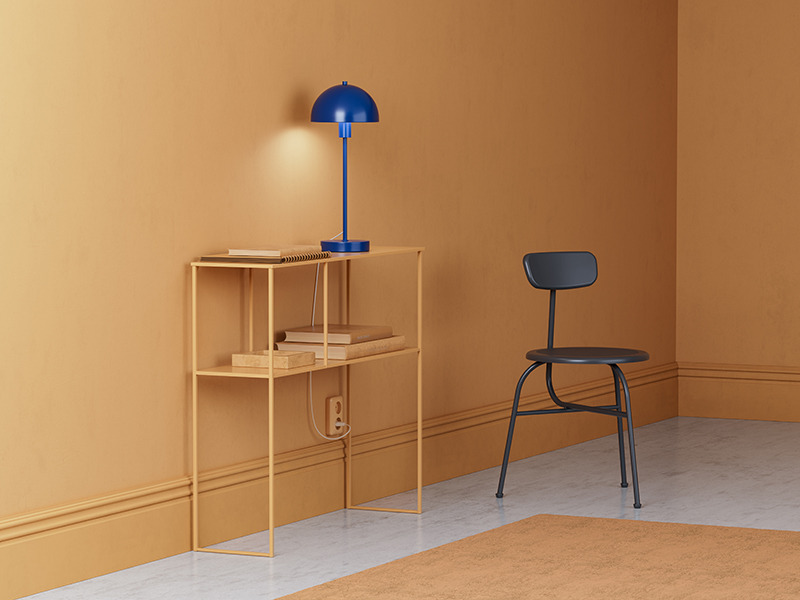 Lampe à poser Vienda base en métal et abat-jour en forme de bol renversé au design contemporain par Herstal Lampe à poser Vienda base en métal et abat-jour en forme de bol renversé au design contemporain par Herstal