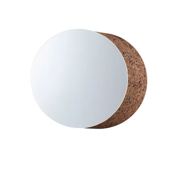 Miroir Exo round mirror en liège noir naturel par Toni Grilo x Blackcork