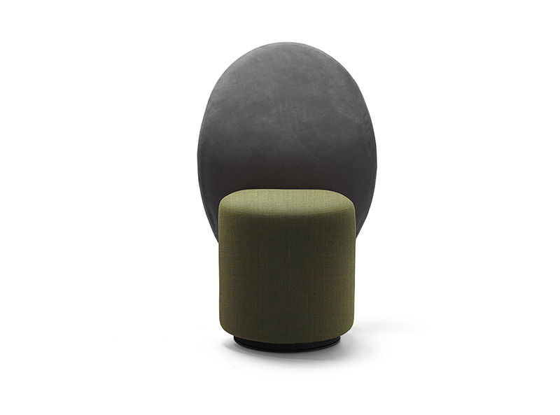 Fauteuil Loomi en tissu Eco-nubuck 100% polyester au design contemporain de apo Ciatti x Opinion Ciatti