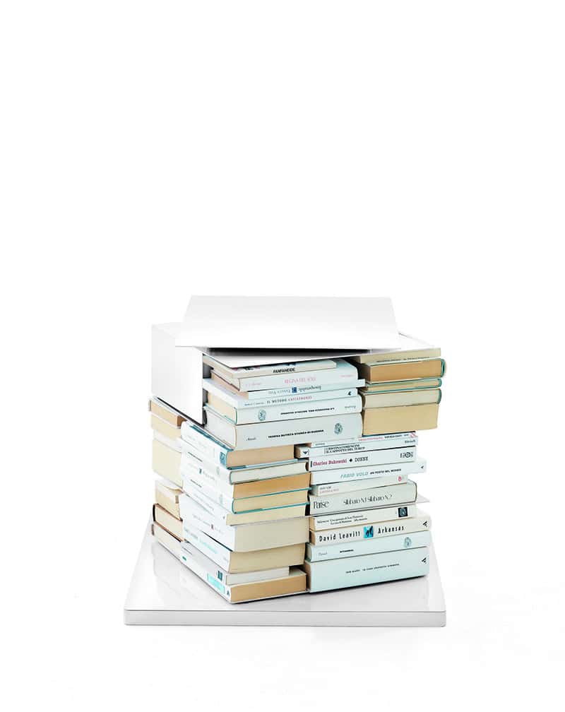 Bibliothèque Ptolomeo x4 Short en acier au design contemporain de Bruno Rainaldi x Opinion Ciatti