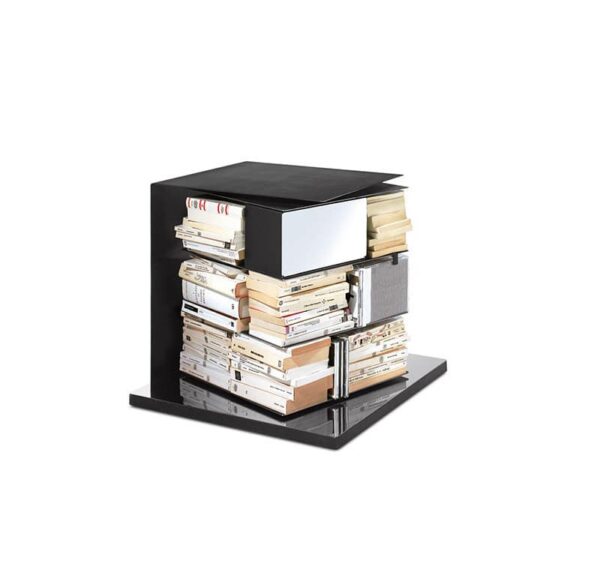 Bibliothèque Ptolomeo x4 Short en acier au design contemporain de Bruno Rainaldi x Opinion Ciatti