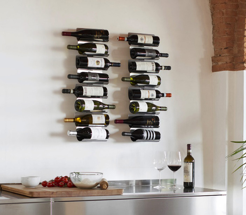 Étagère à vin murale Ptolomeo Vino en acier au design contemporain de Bruno Rainaldi x Opinion Ciatti Étagère à vin murale Ptolomeo Vino en acier au design contemporain de Bruno Rainaldi x Opinion Ciatti
