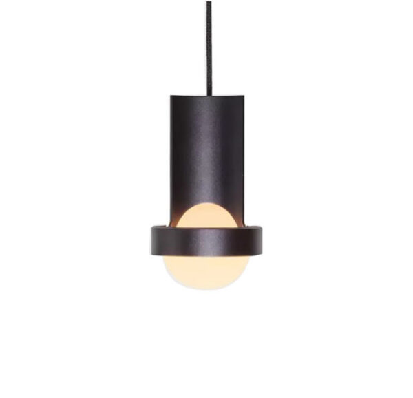 Suspension Loop base en aluminium anodisé avec abat-jour en verre au design contemporain par Studio Tala x Tala