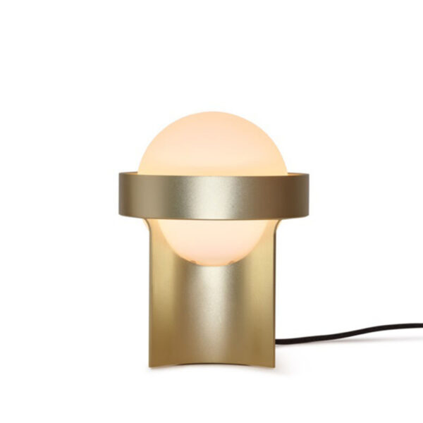 Lampe à poser Loop base en aluminium anodisé avec abat-jour en verre au design contemporain par Studio Tala x Tala