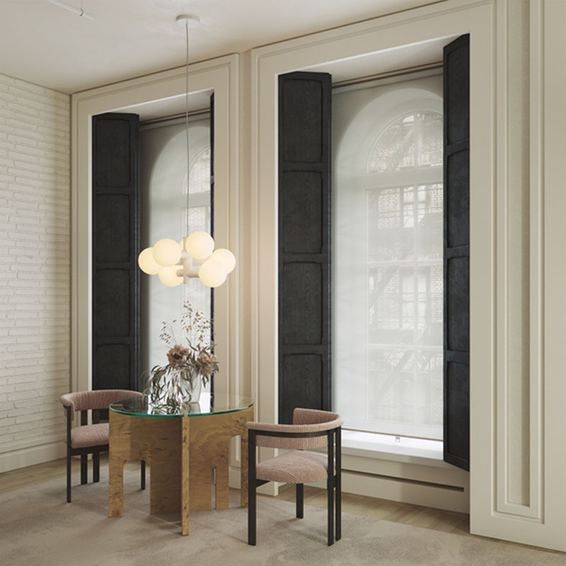 Suspension Echo Chandelier base en acier de David Weeks au design contemporain x Tala