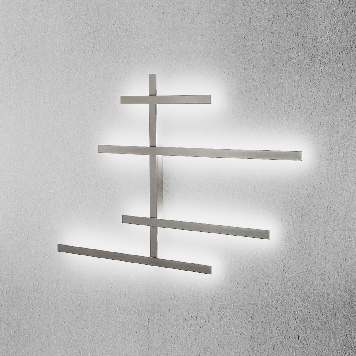 Applique murale/plafonnier RAKE graphique modulaire en aluminium 6 coloris par Gea Luce Applique murale/plafonnier RAKE graphique modulaire en aluminium 6 coloris par Gea Luce