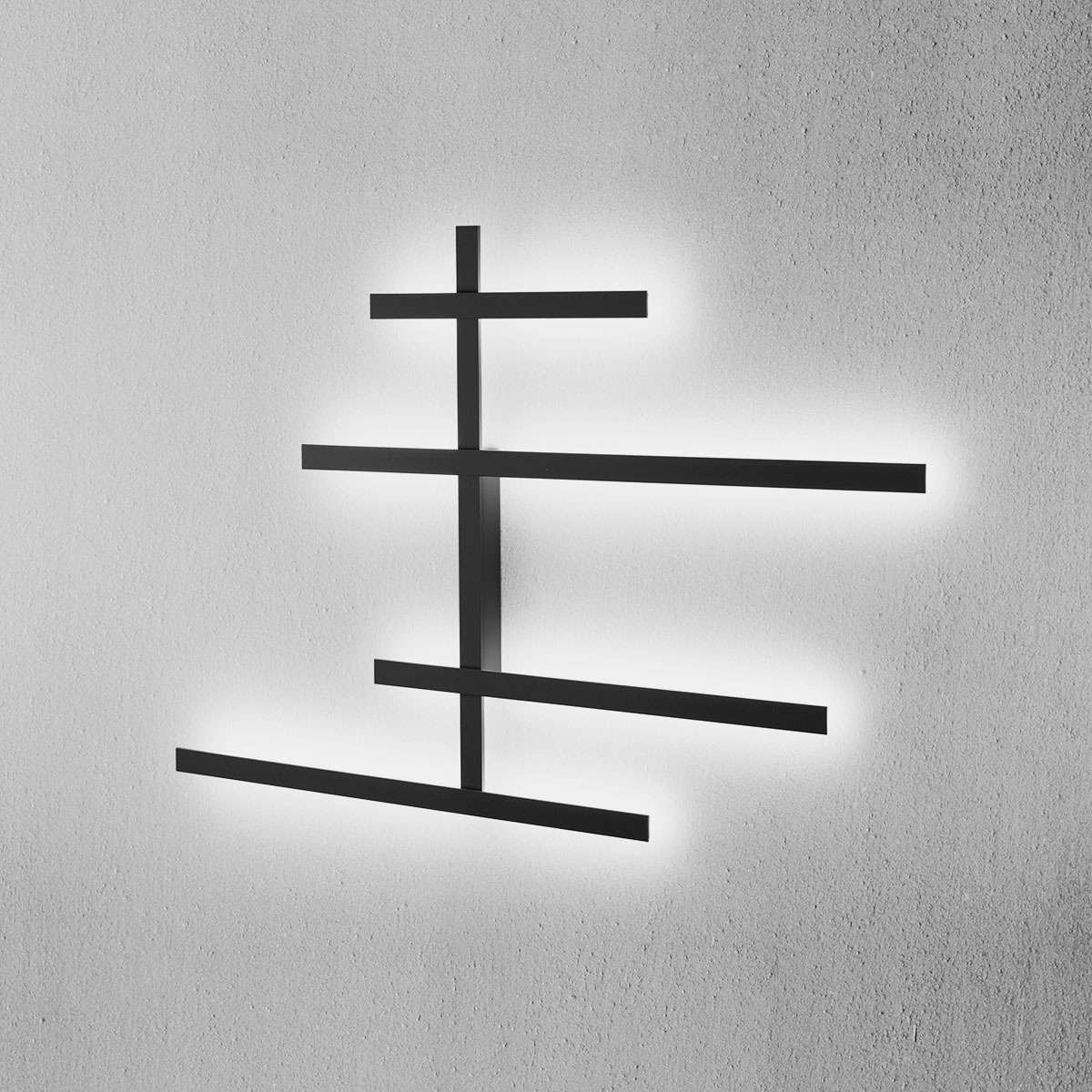 Applique murale/plafonnier RAKE graphique modulaire en aluminium 6 coloris par Gea Luce Applique murale/plafonnier RAKE graphique modulaire en aluminium 6 coloris par Gea Luce