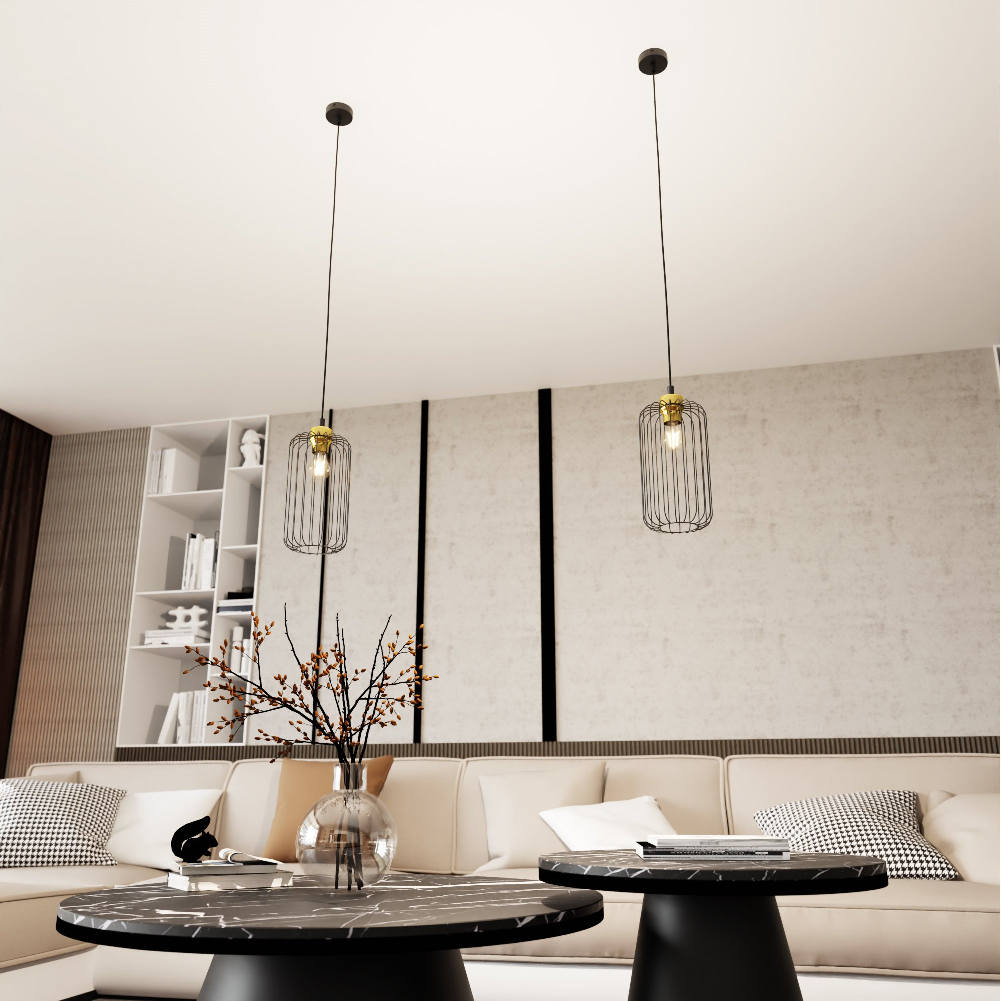Suspension Vander base en métal circulaire au design contemporain par Emibig Suspension Vander base en métal circulaire au design contemporain par Emibig