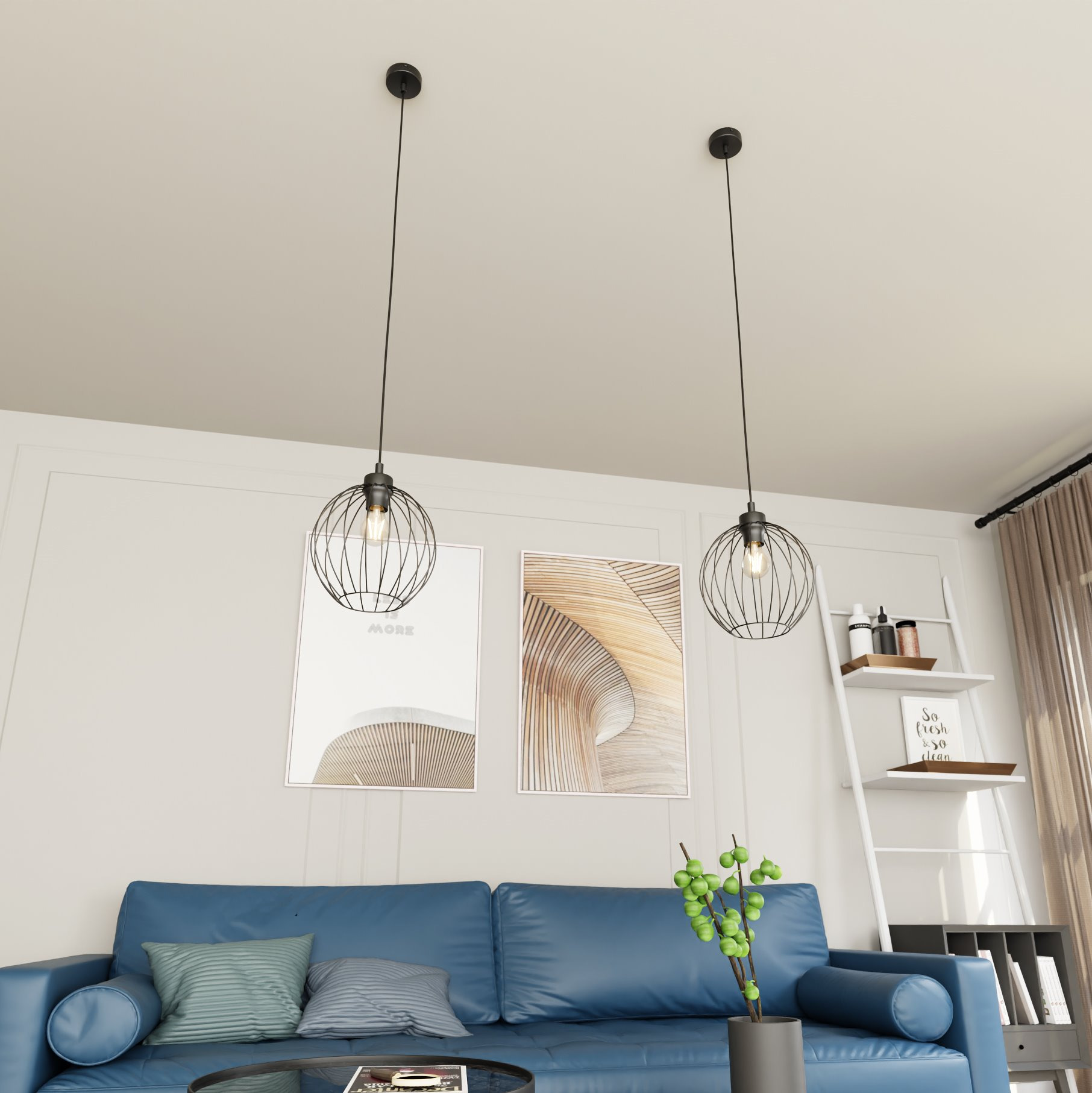Suspension Nando base en métal circulaire au design contemporain par Emibig Suspension Nando base en métal circulaire au design contemporain par Emibig