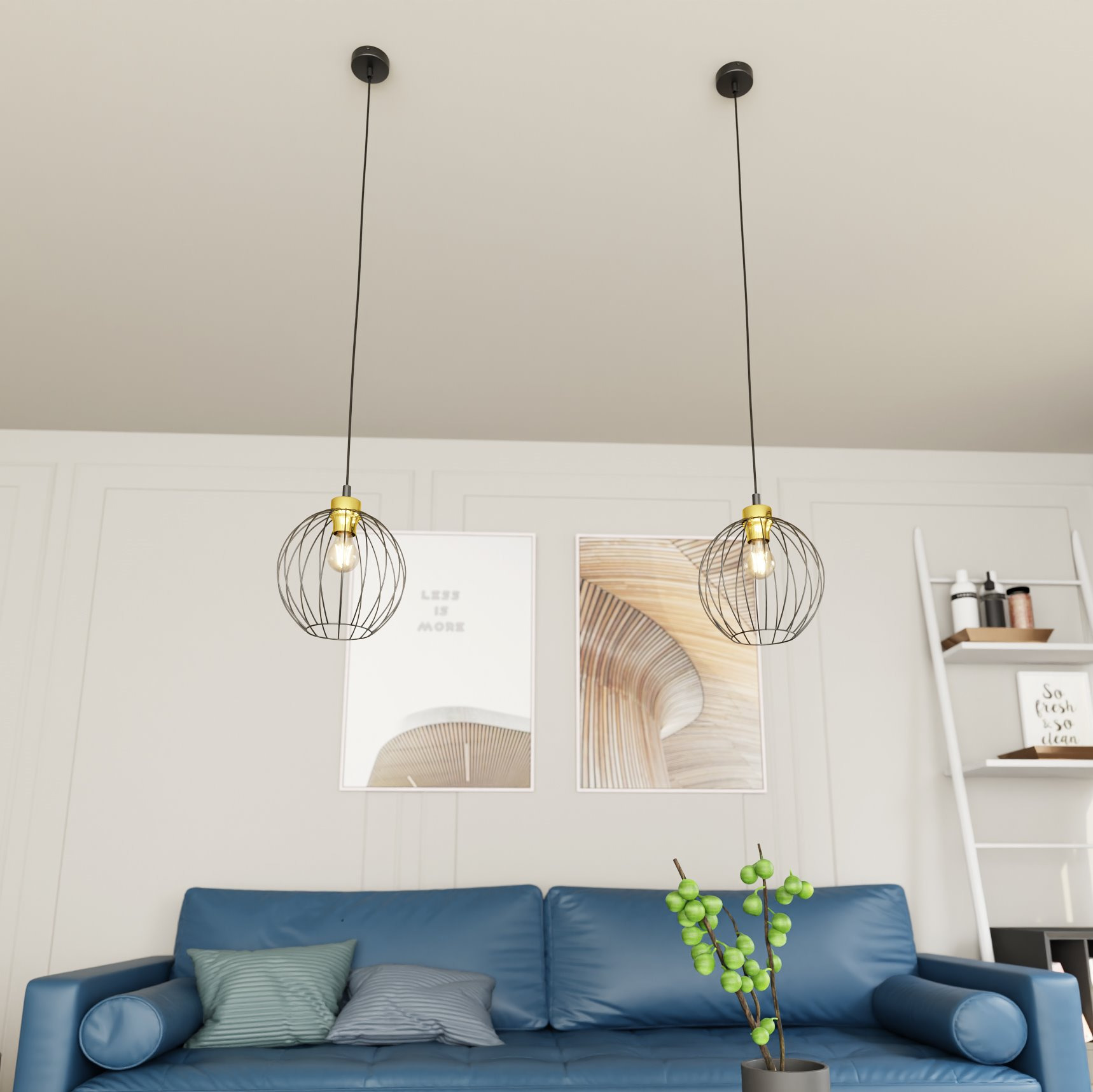 Suspension Nando base en métal circulaire au design contemporain par Emibig Suspension Nando base en métal circulaire au design contemporain par Emibig
