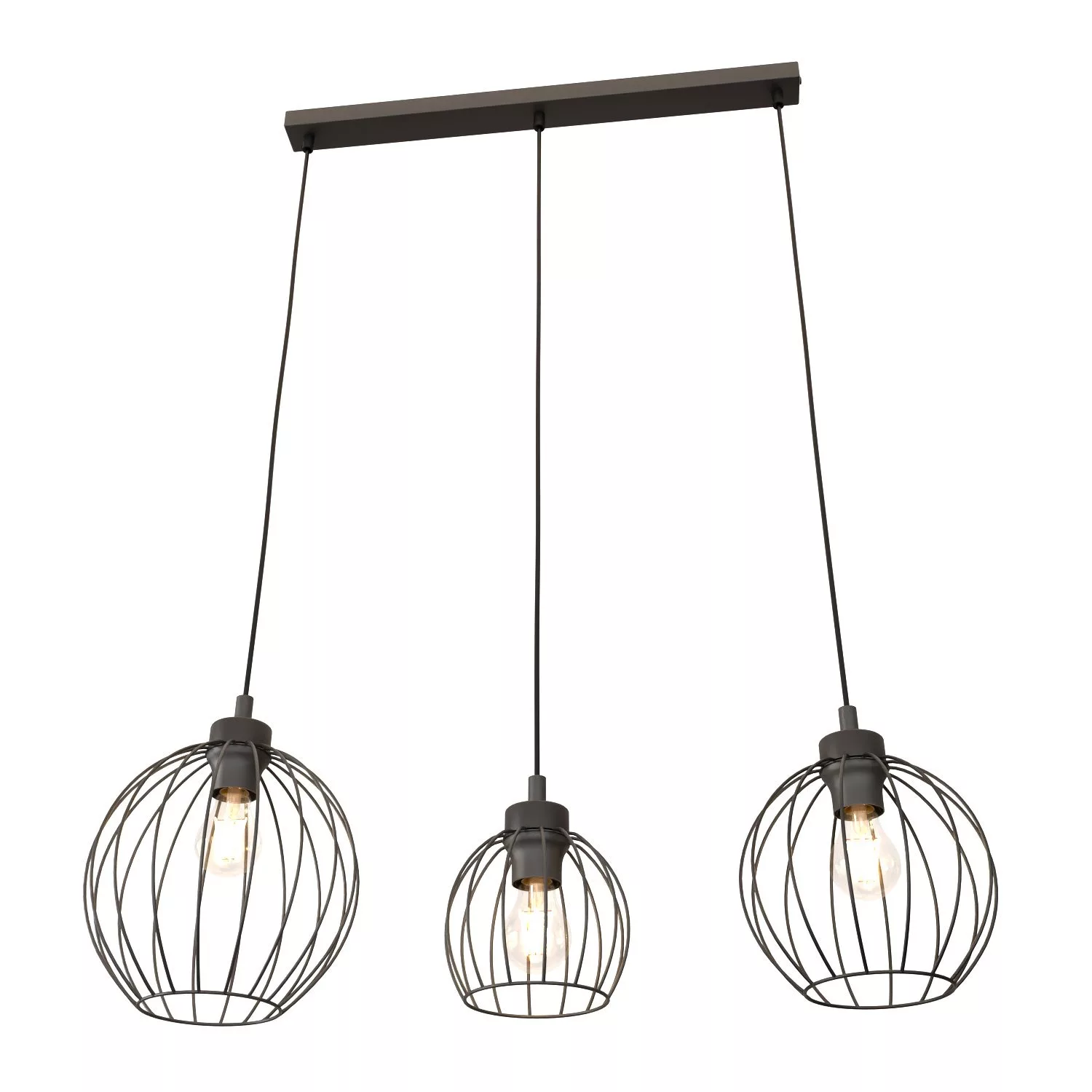 Suspension Nando 3BL avec base en métal linéaire au design contemporain par Emibig