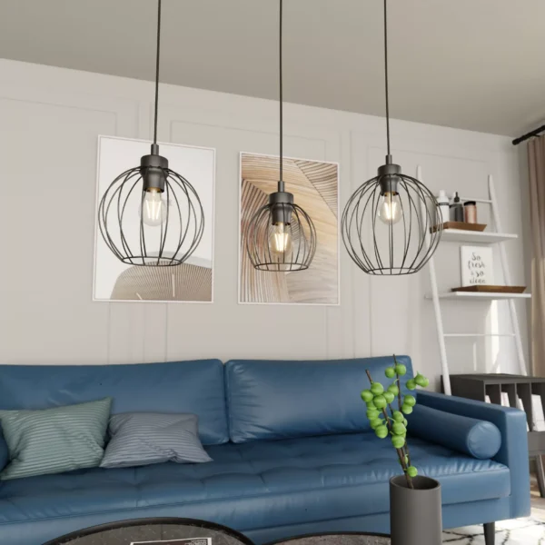 Suspension Nando 3BL avec base en métal linéaire au design contemporain par Emibig
