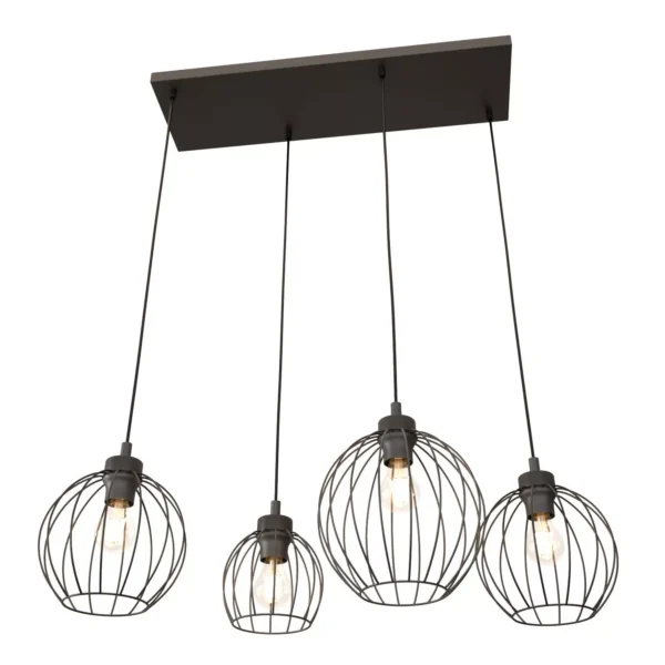 Suspension Nando avec base en métal rectangulaire au design contemporain par Emibig