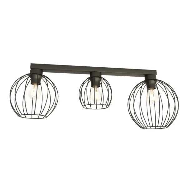 Plafonnier Nest 3BL base en métal linéaire au design contemporain par Emibig