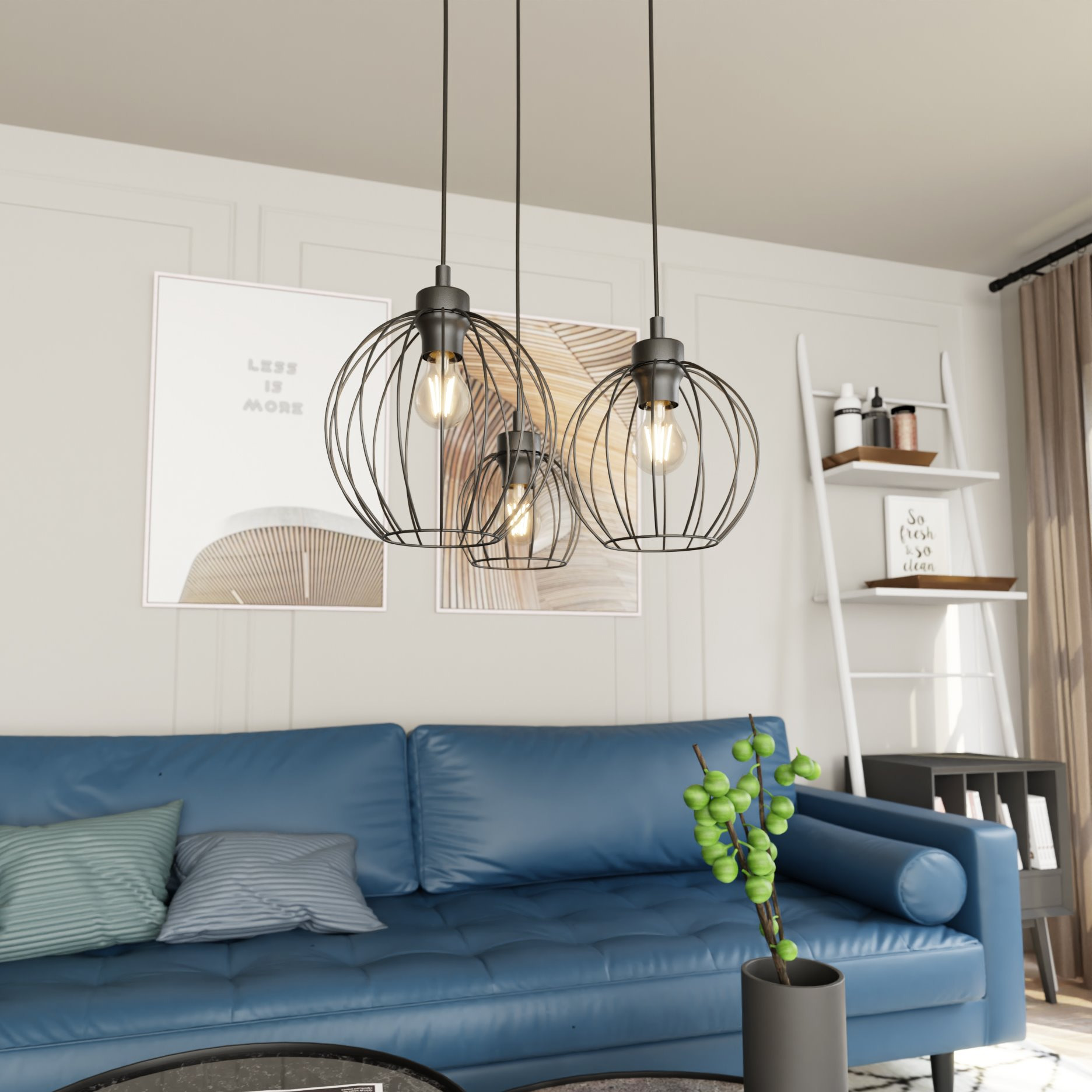 Suspension Nando base en métal circulaire au design contemporain par Emibig Suspension Nando base en métal circulaire au design contemporain par Emibig