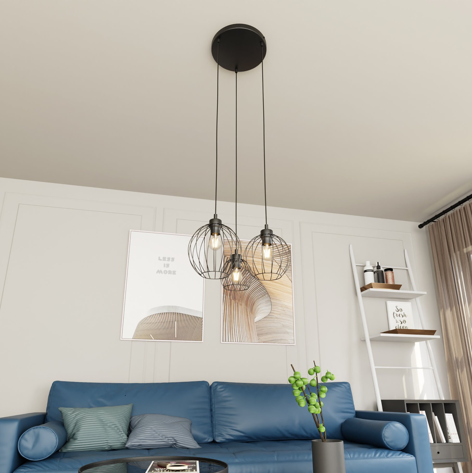 Suspension Nando base en métal circulaire au design contemporain par Emibig Suspension Nando base en métal circulaire au design contemporain par Emibig