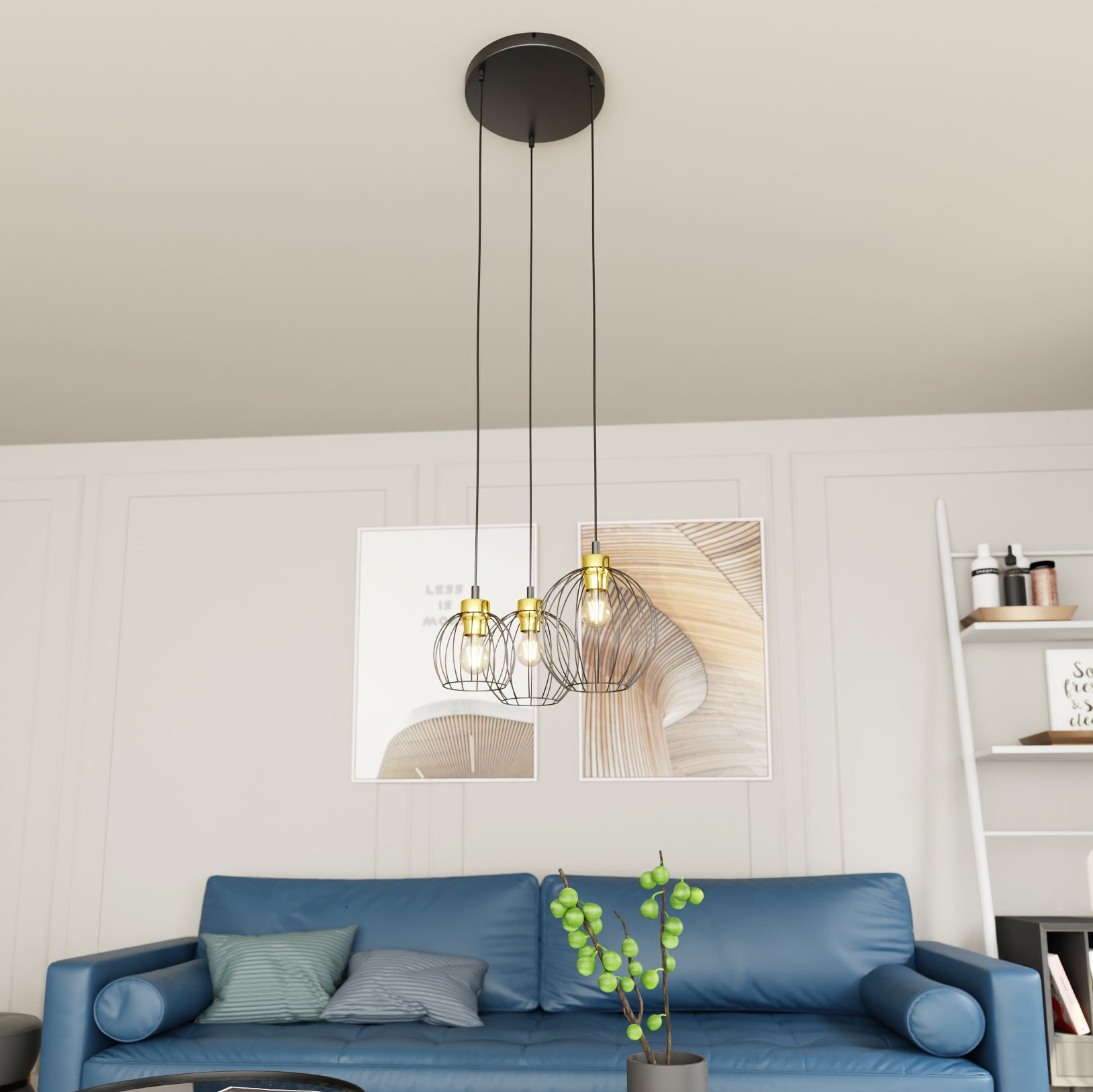 Suspension Nando base en métal circulaire au design contemporain par Emibig Suspension Nando base en métal circulaire au design contemporain par Emibig