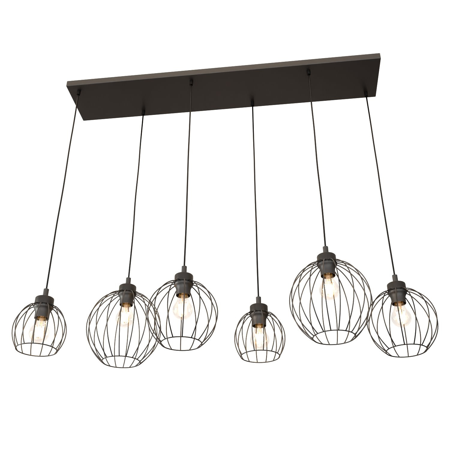 Suspension Nando avec base en métal rectangulaire au design contemporain par Emibig Suspension Nando avec base en métal rectangulaire au design contemporain par Emibig
