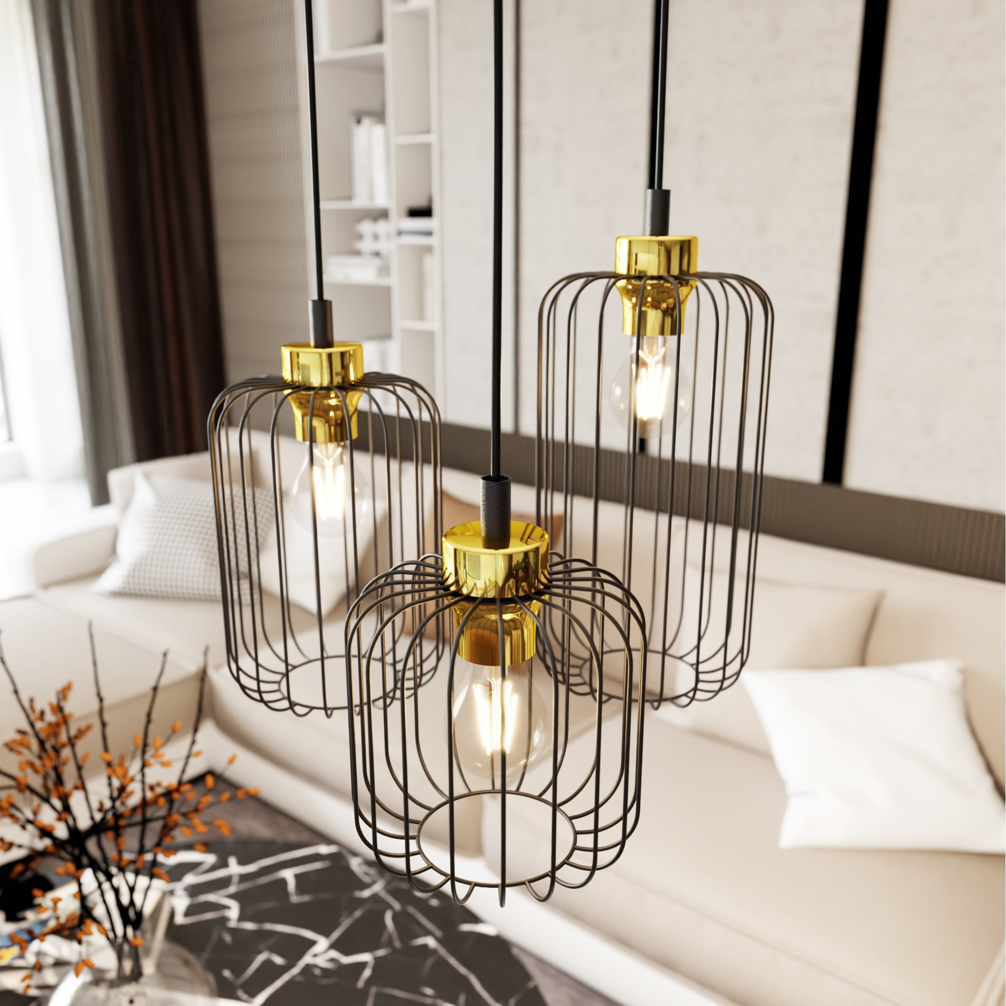 Suspension Vander base en métal circulaire au design contemporain par Emibig Suspension Vander base en métal circulaire au design contemporain par Emibig