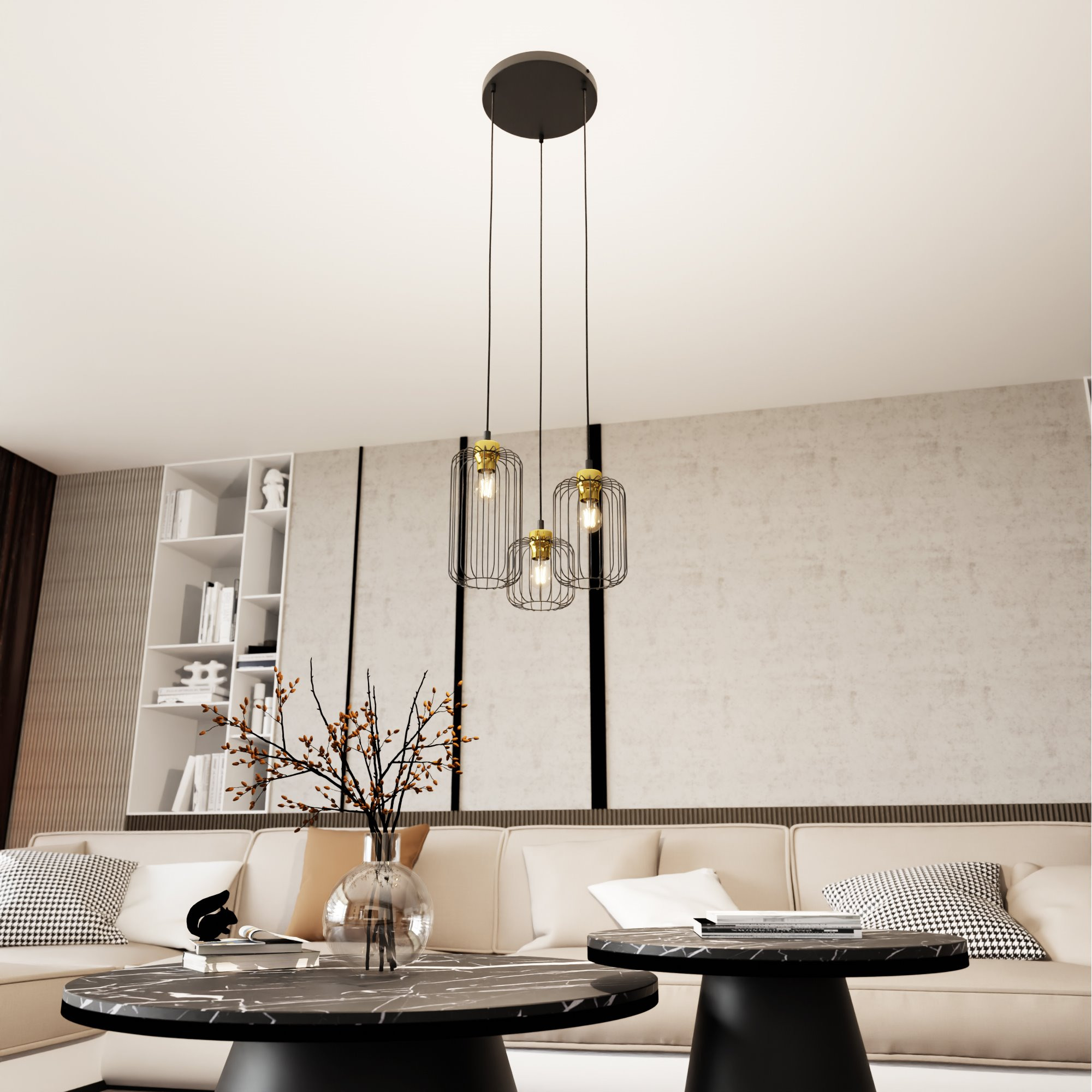 Suspension Vander base en métal circulaire au design contemporain par Emibig Suspension Vander base en métal circulaire au design contemporain par Emibig
