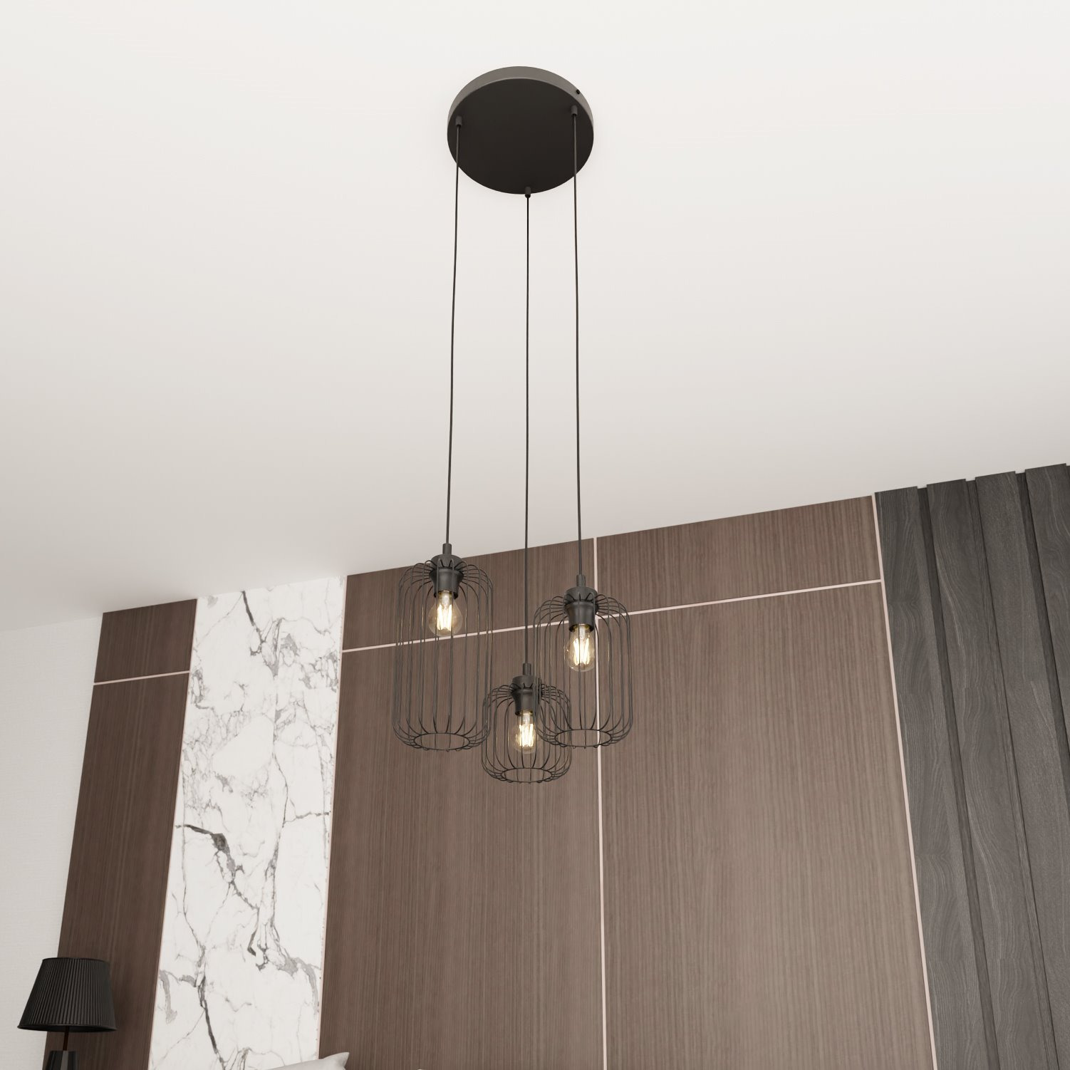 Suspension Vander base en métal circulaire au design contemporain par Emibig Suspension Vander base en métal circulaire au design contemporain par Emibig