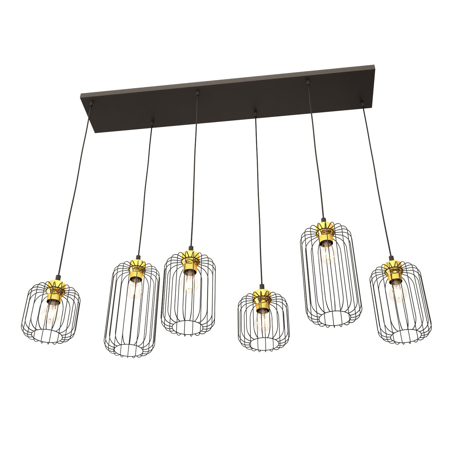 Suspension Vander base en métal rectangulaire au design contemporain par Emibig Suspension Vander base en métal rectangulaire au design contemporain par Emibig