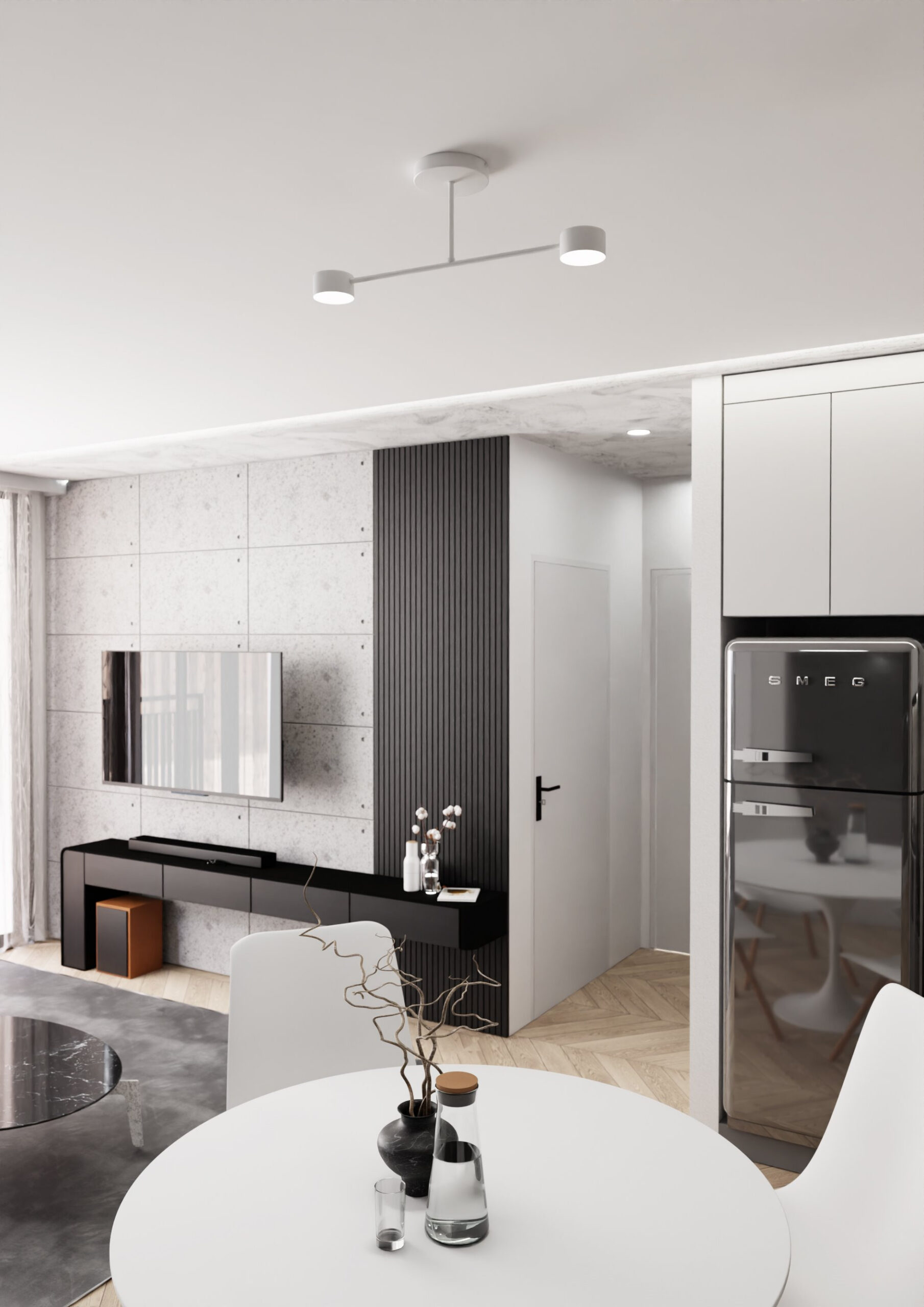 Plafonnier Halo avec base en métal au design contemporain par Emibig Plafonnier Halo avec base en métal au design contemporain par Emibig