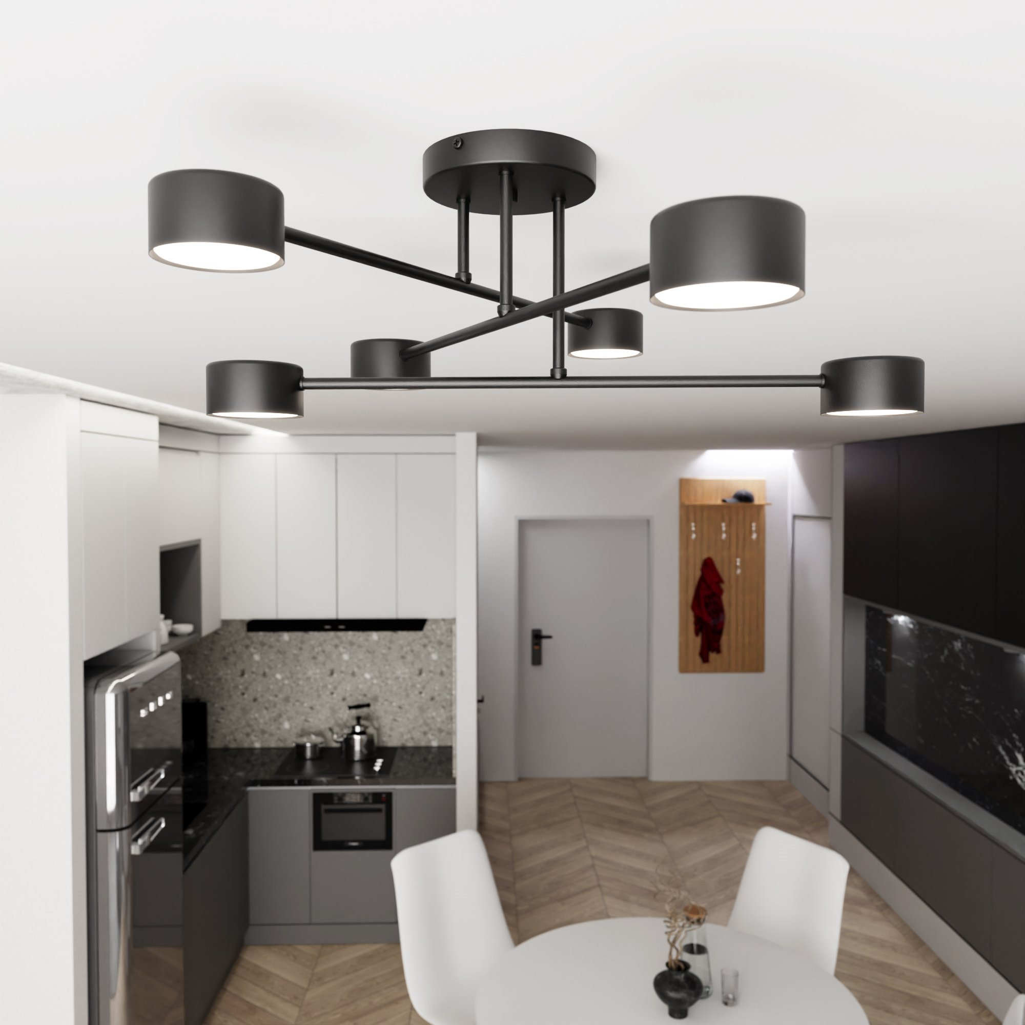Plafonnier Halo avec base en métal au design contemporain par Emibig Plafonnier Halo avec base en métal au design contemporain par Emibig