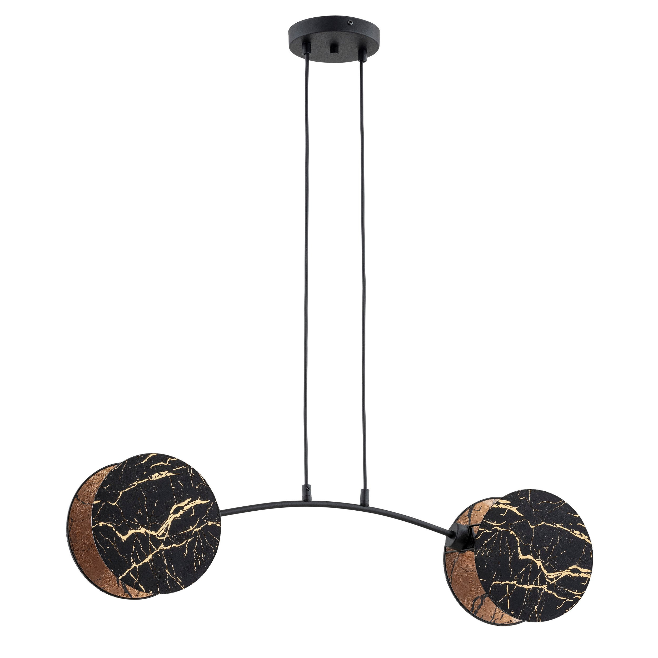 Suspension Motif avec base en métal et abat-jour en tissu au design contemporain par Emibig Suspension Motif avec base en métal et abat-jour en tissu au design contemporain par Emibig