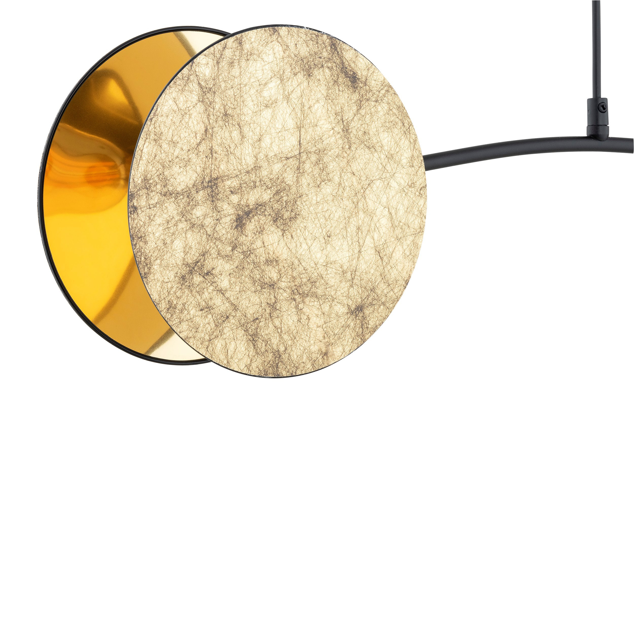 Suspension Motif avec base en métal et abat-jour en tissu au design contemporain par Emibig Suspension Motif avec base en métal et abat-jour en tissu au design contemporain par Emibig