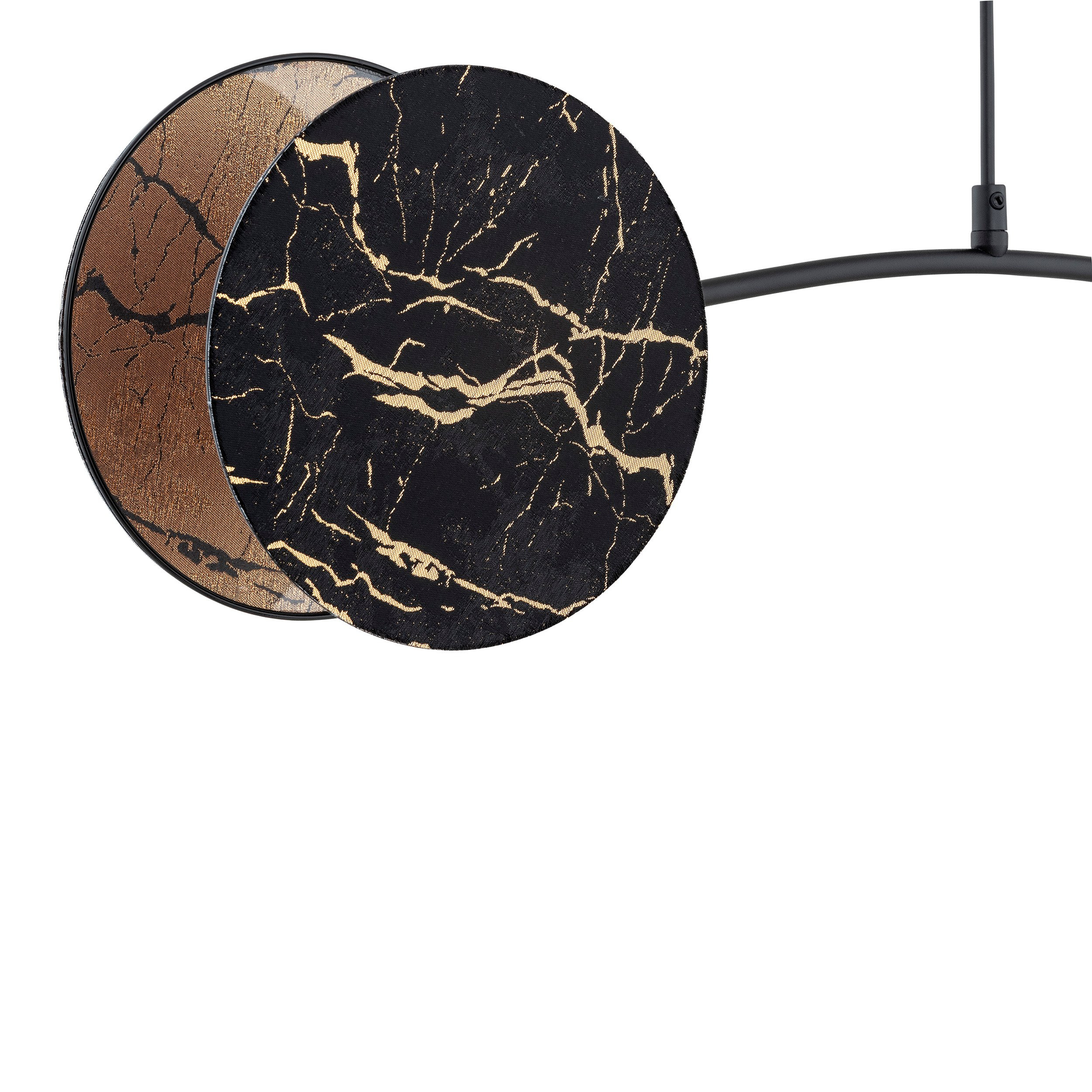 Suspension Motif avec base en métal et abat-jour en tissu au design contemporain par Emibig Suspension Motif avec base en métal et abat-jour en tissu au design contemporain par Emibig