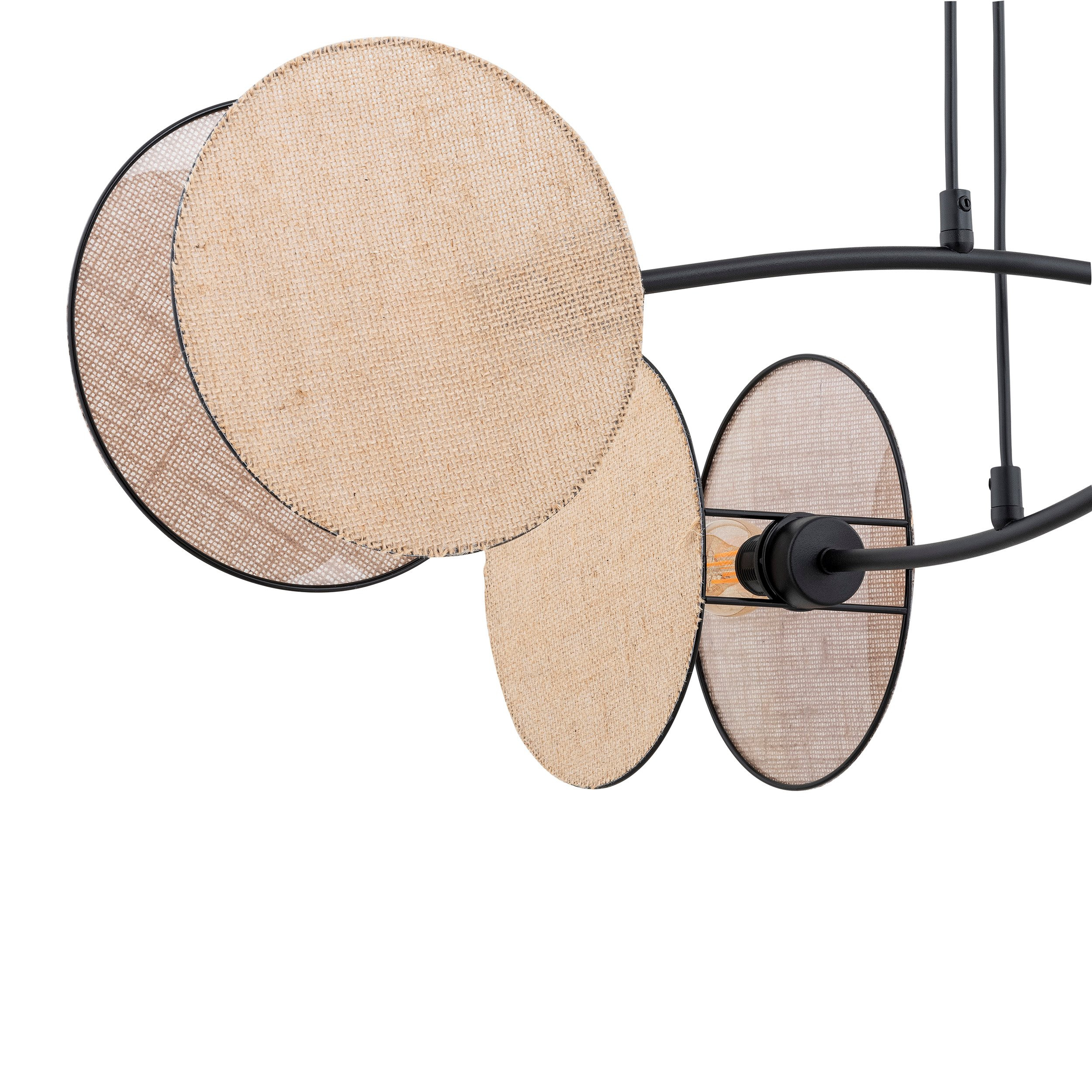 Suspension Motif avec base en métal et abat-jour en tissu au design contemporain par Emibig Suspension Motif avec base en métal et abat-jour en tissu au design contemporain par Emibig
