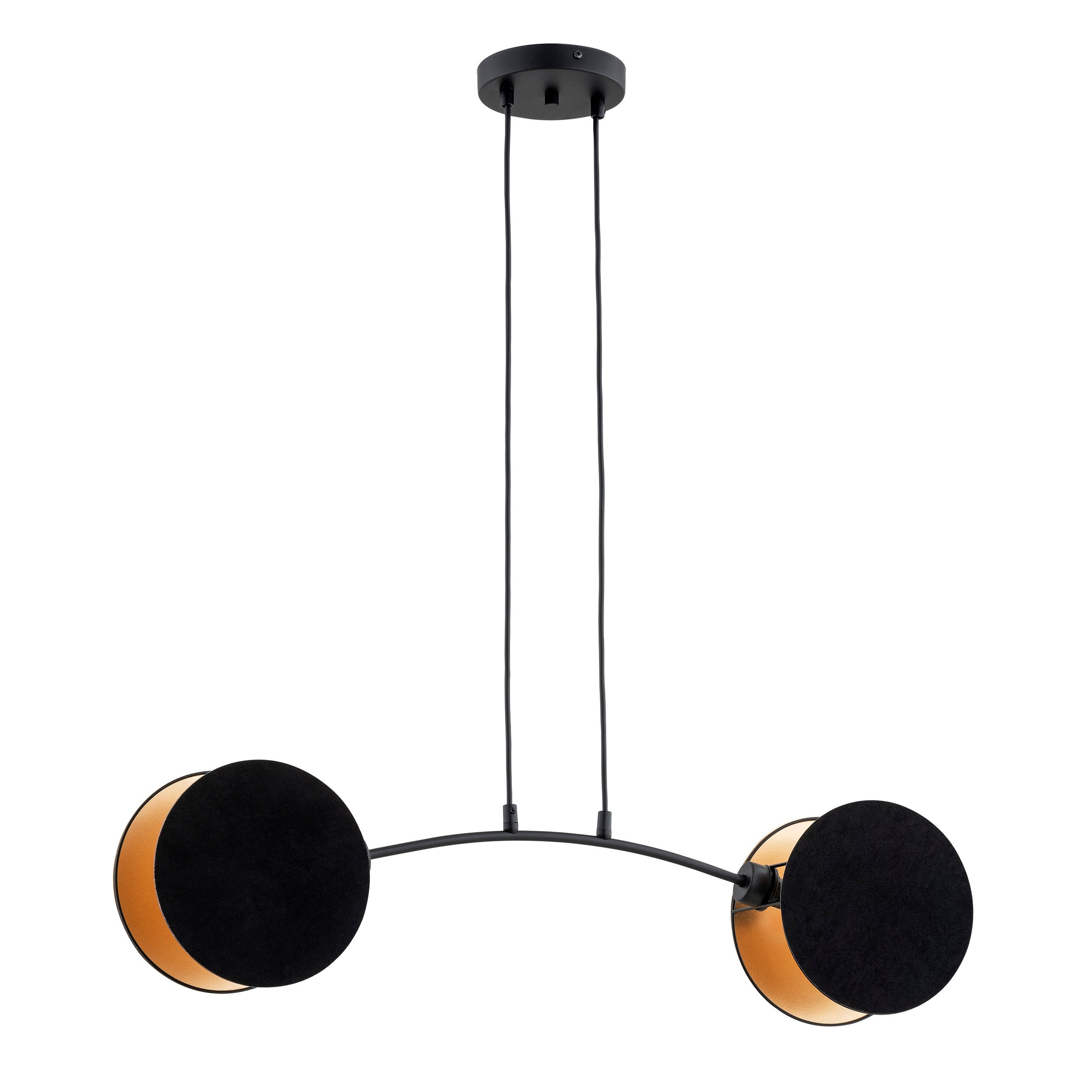 Suspension Motif avec base en métal et abat-jour en tissu au design contemporain par Emibig Suspension Motif avec base en métal et abat-jour en tissu au design contemporain par Emibig
