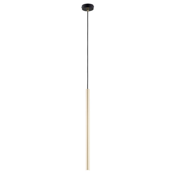 Suspension Selter avec base en métal circulaire et abat-jour cylindrique au design contemporain par Emibig