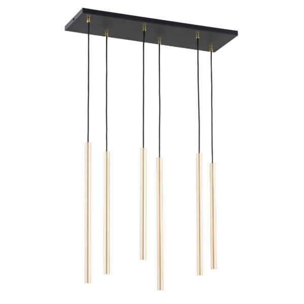 Suspension Selter avec base en métal rectangulaire et abat-jour cylindrique au design contemporain par Emibig