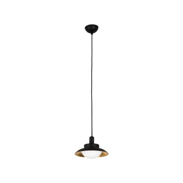 Suspension design Globy noir en métal et verre par Alex & Manel Lluscà