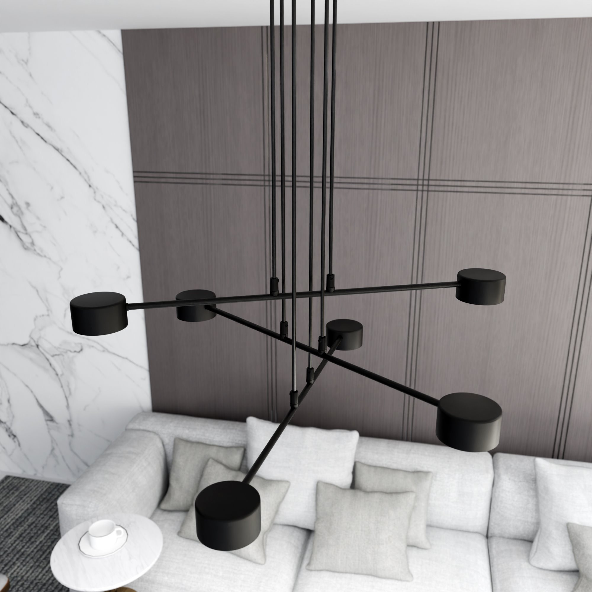 Suspension Modus avec base en métal circulaire au design contemporain par Emibig Suspension Modus avec base en métal circulaire au design contemporain par Emibig