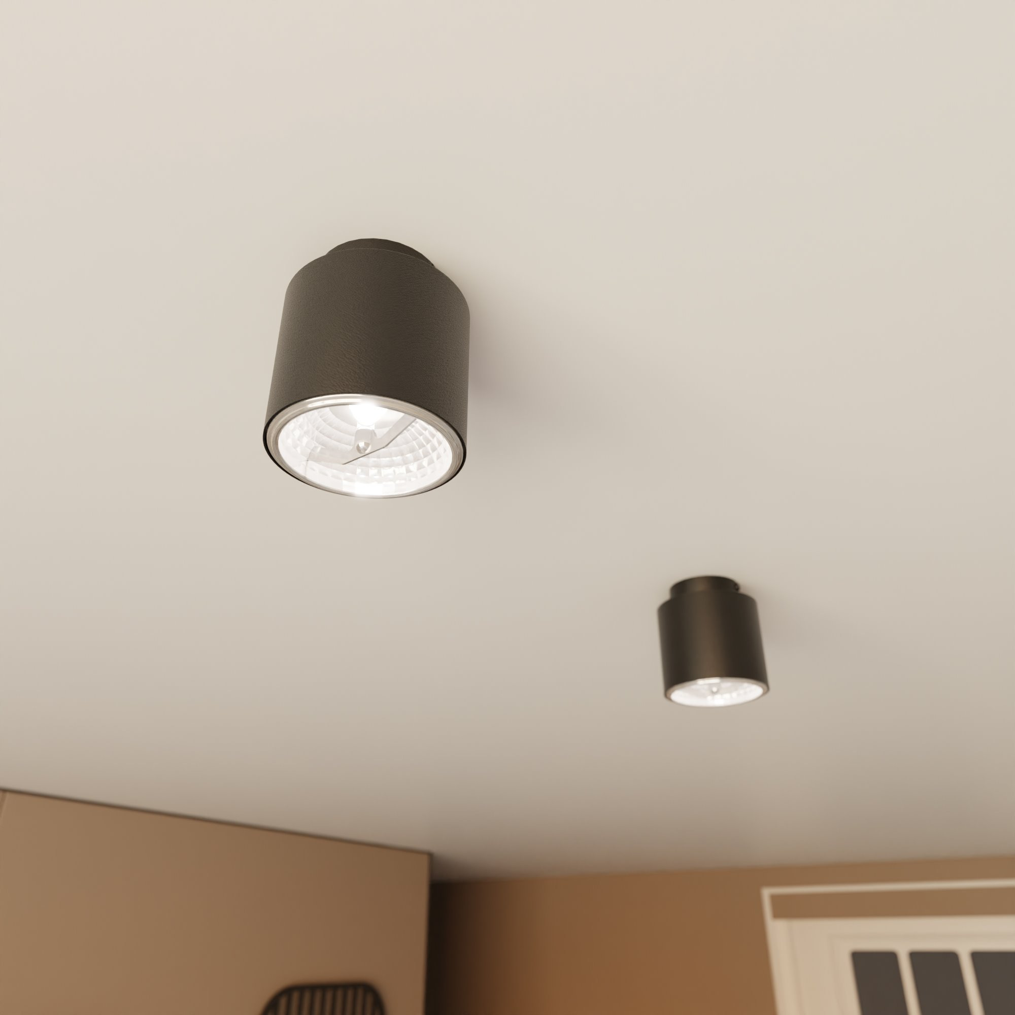 Plafonnier Nano avec base en métal au design contemporain par Emibig Plafonnier Nano avec base en métal au design contemporain par Emibig