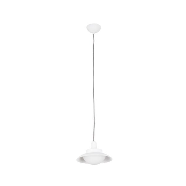 Suspension design Globy blanc en métal et verre par Alex & Manel Lluscà