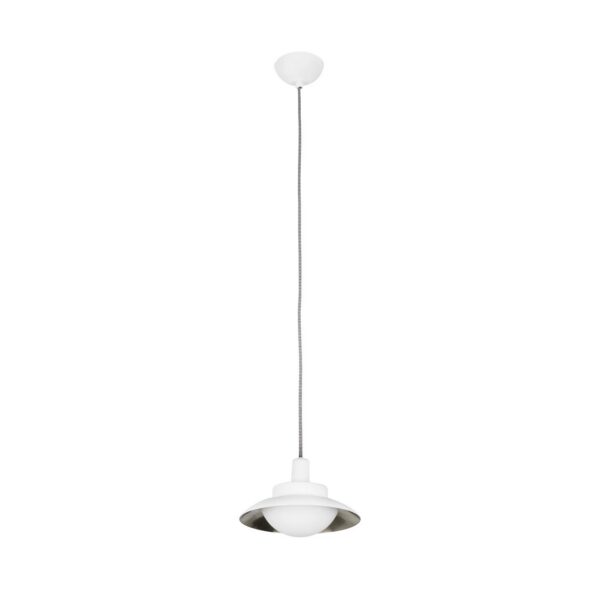 Suspension design Globy blanc en métal et verre par Alex & Manel Lluscà