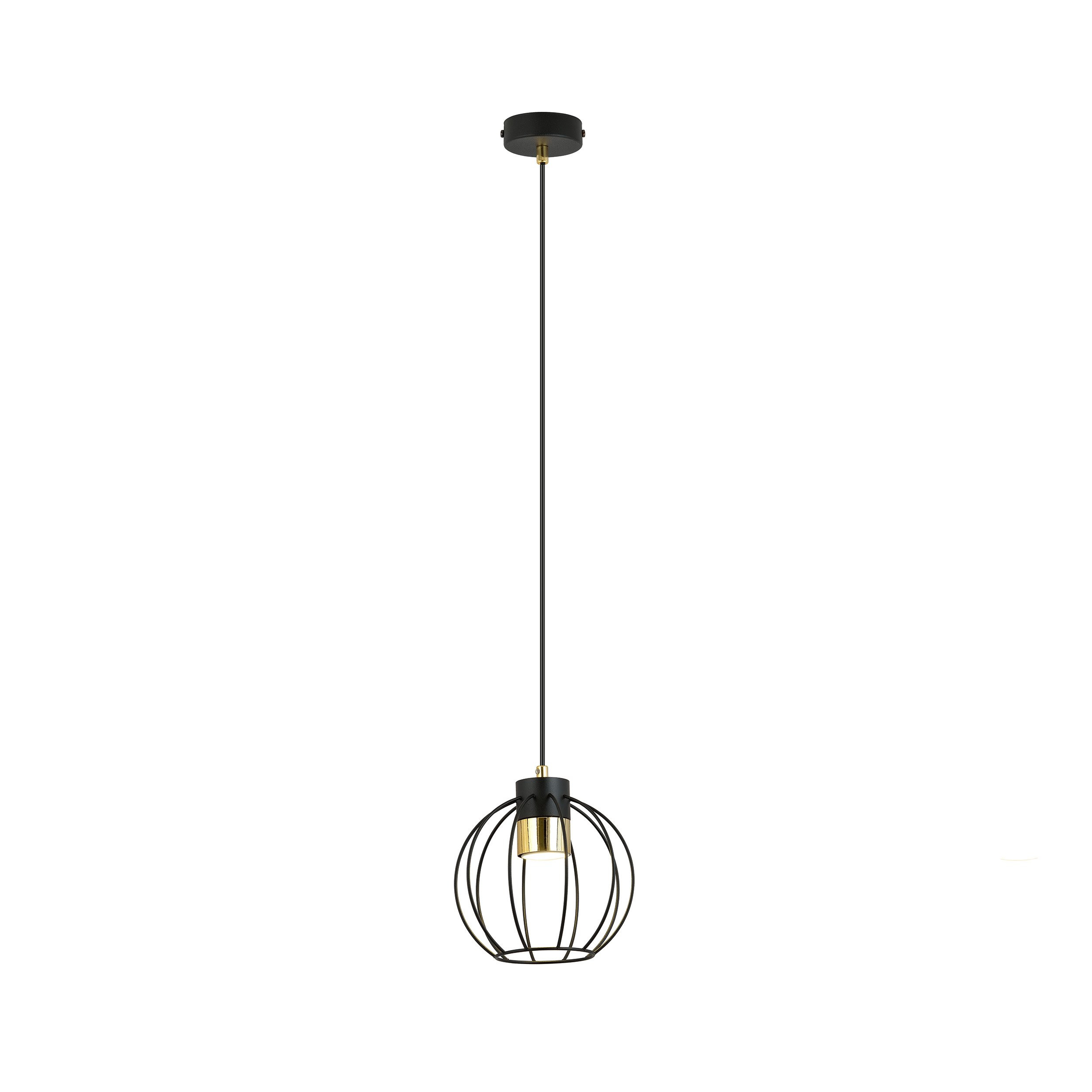 Suspension Ajax base en métal et abat-jour en boule métallique au design contemporain par Emibig