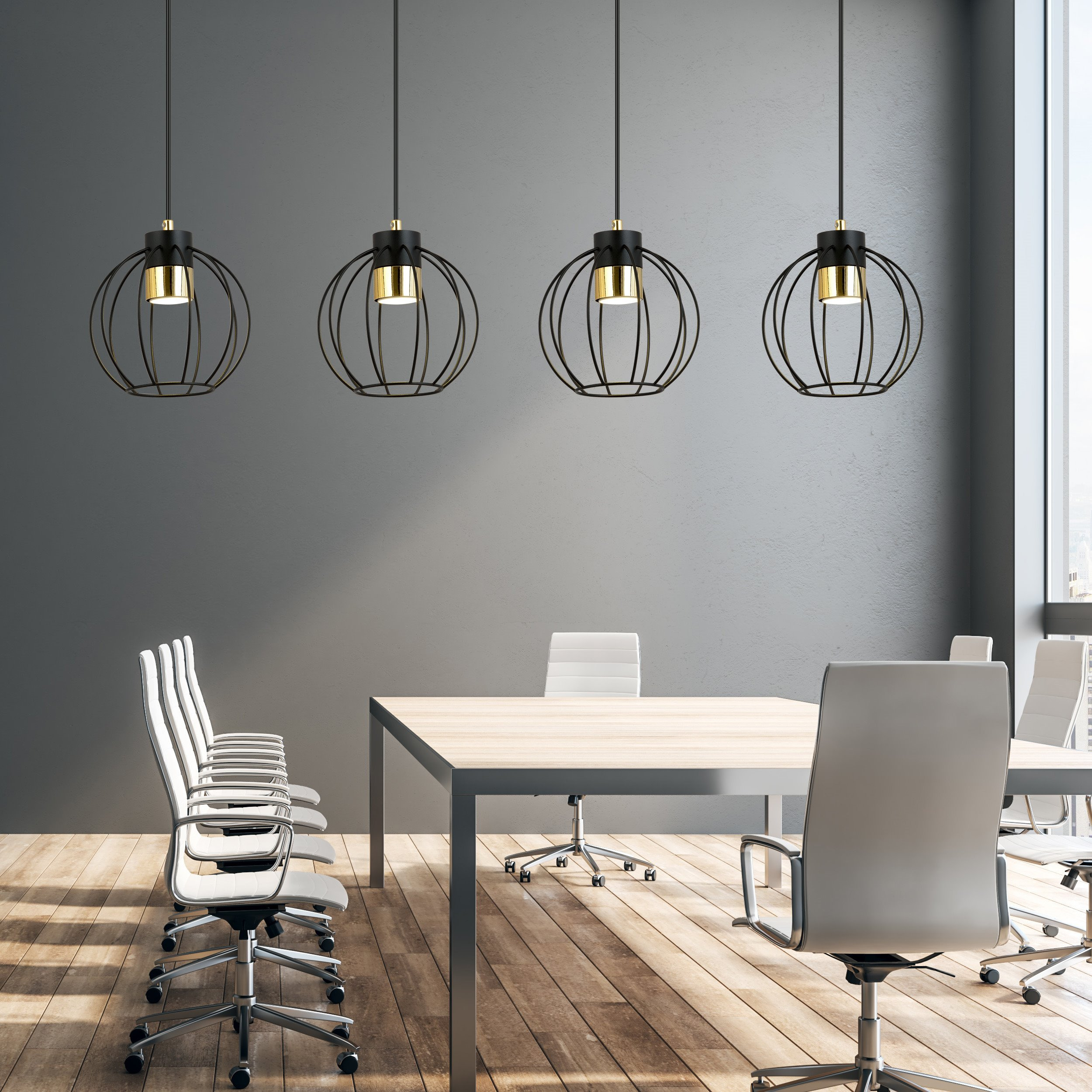Suspension Ajax base en métal et abat-jour en boule métallique au design contemporain par Emibig Suspension Ajax base en métal et abat-jour en boule métallique au design contemporain par Emibig