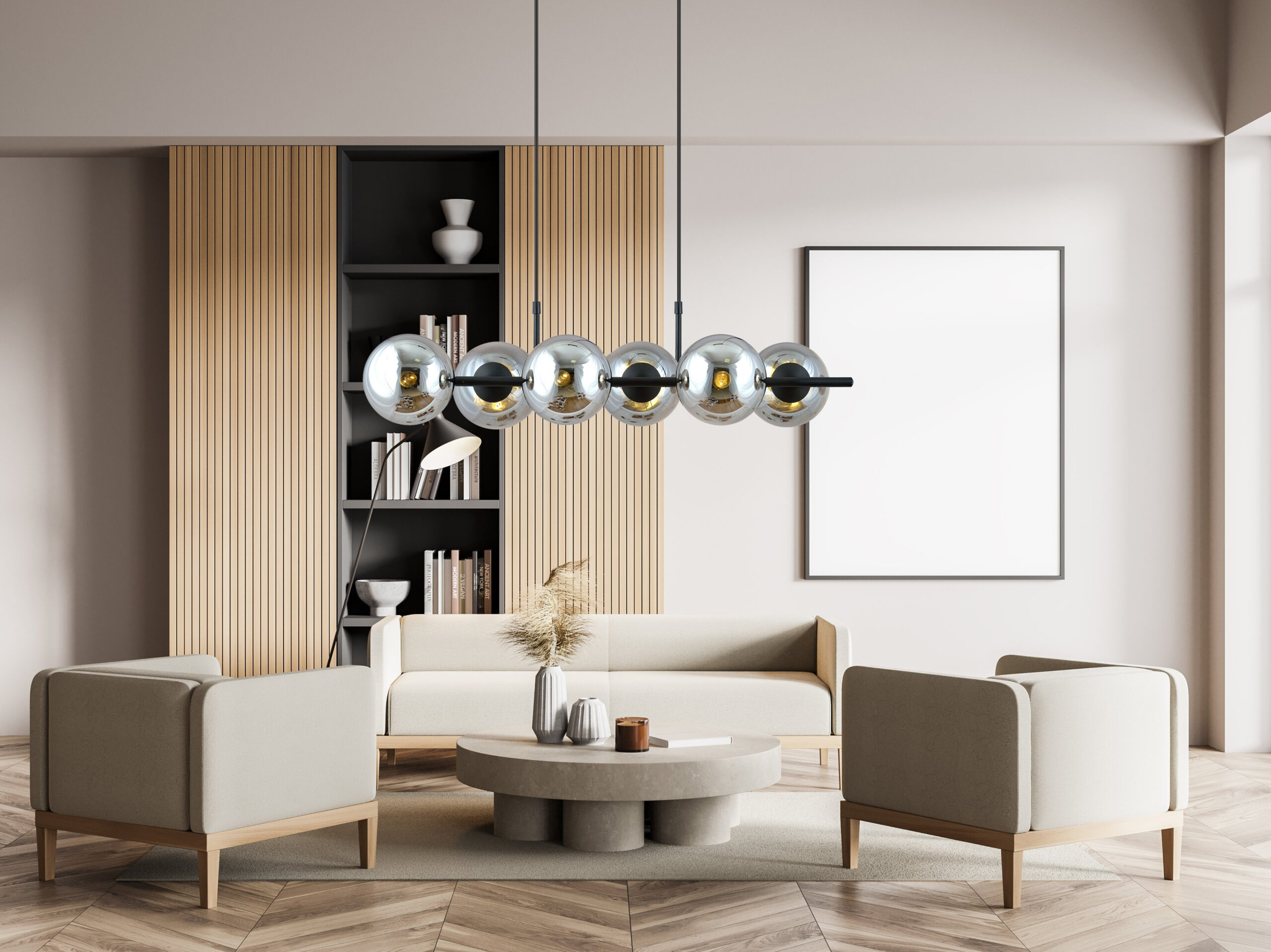 Suspension Rory base en métal et abat-jour boule en verre au design contemporain par Emibig Suspension Rory base en métal et abat-jour boule en verre au design contemporain par Emibig