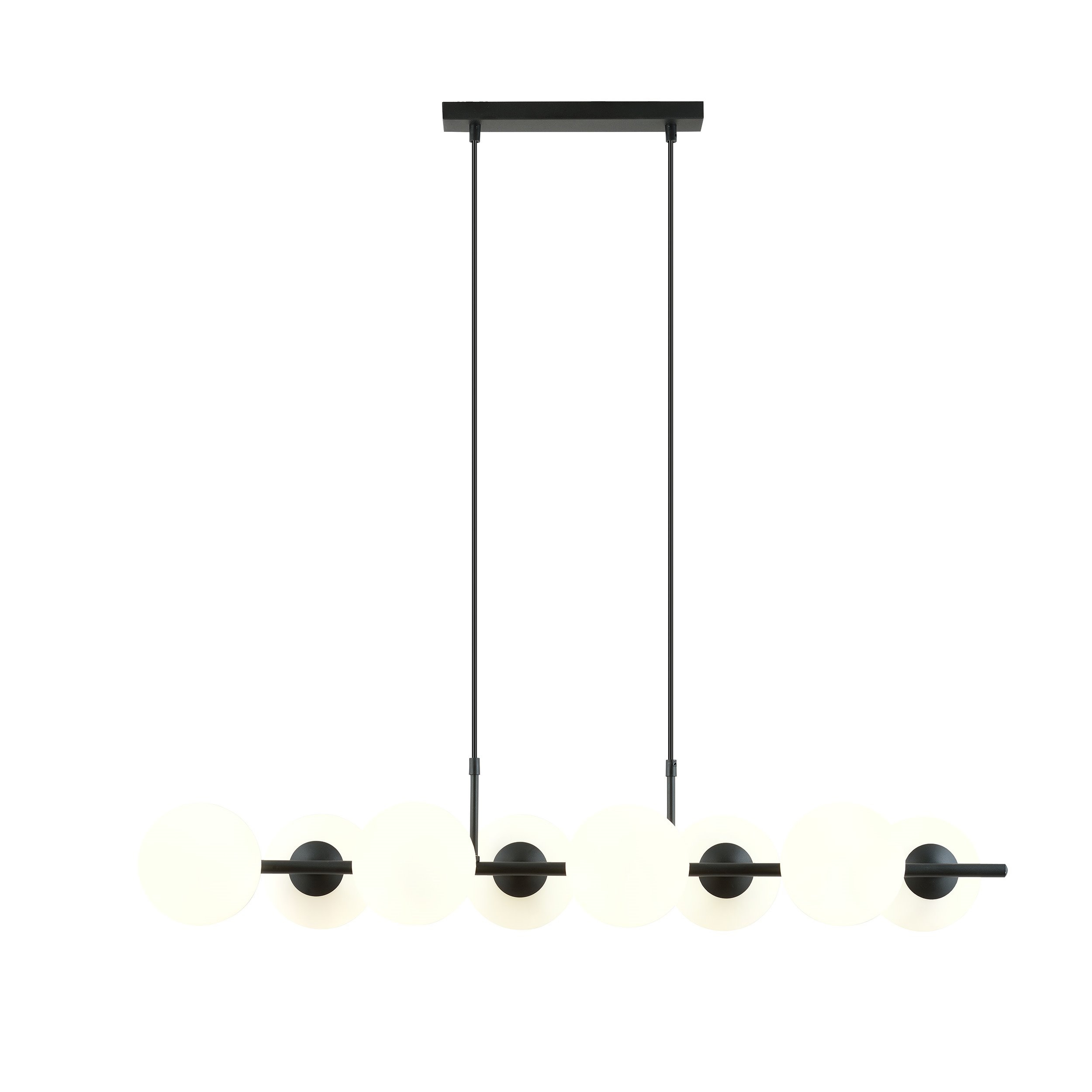 Suspension Rory base en métal et abat-jour boule en verre au design contemporain par Emibig Suspension Rory base en métal et abat-jour boule en verre au design contemporain par Emibig