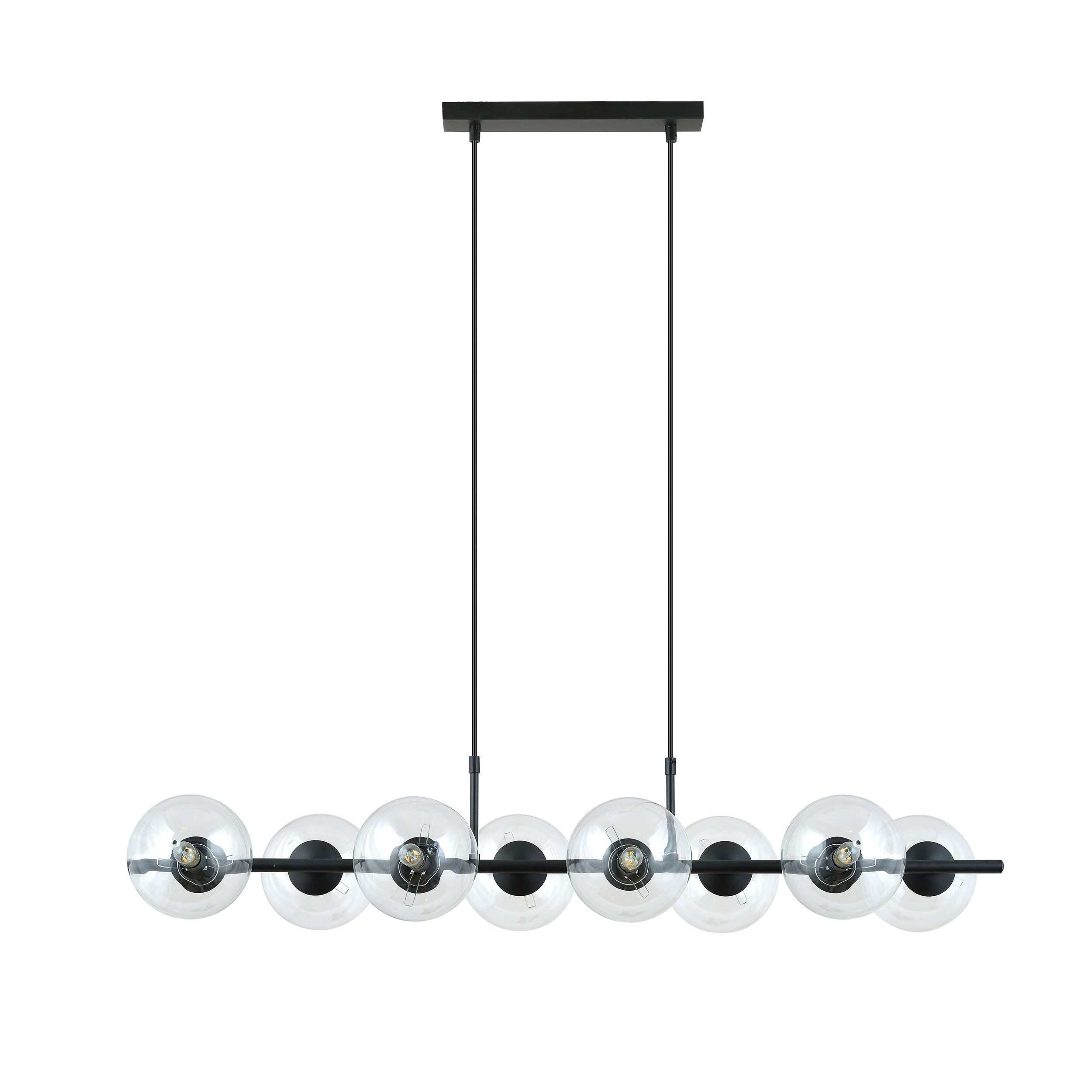 Suspension Rory base en métal et abat-jour boule en verre au design contemporain par Emibig Suspension Rory base en métal et abat-jour boule en verre au design contemporain par Emibig