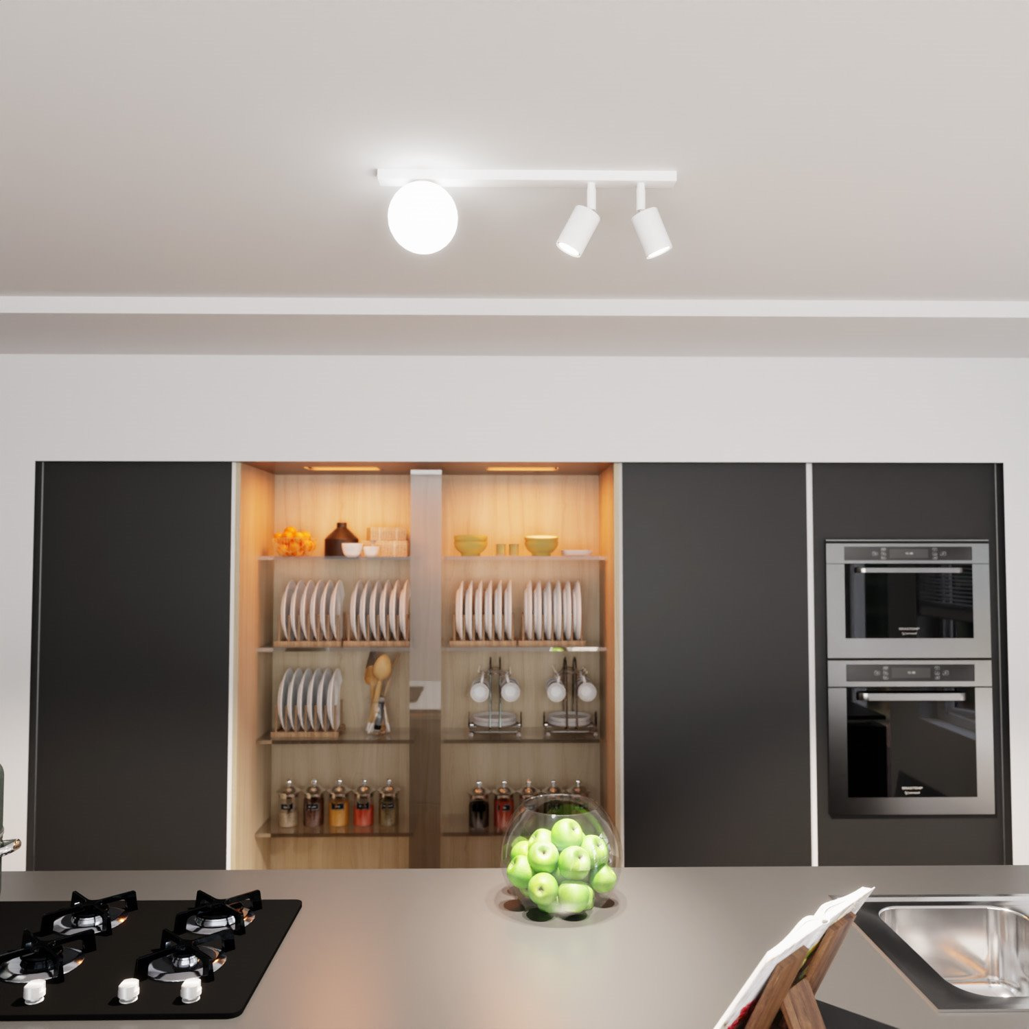 Plafonnier Spot Baster avec base en métal au design contemporain par Emibig Plafonnier Spot Baster avec base en métal au design contemporain par Emibig