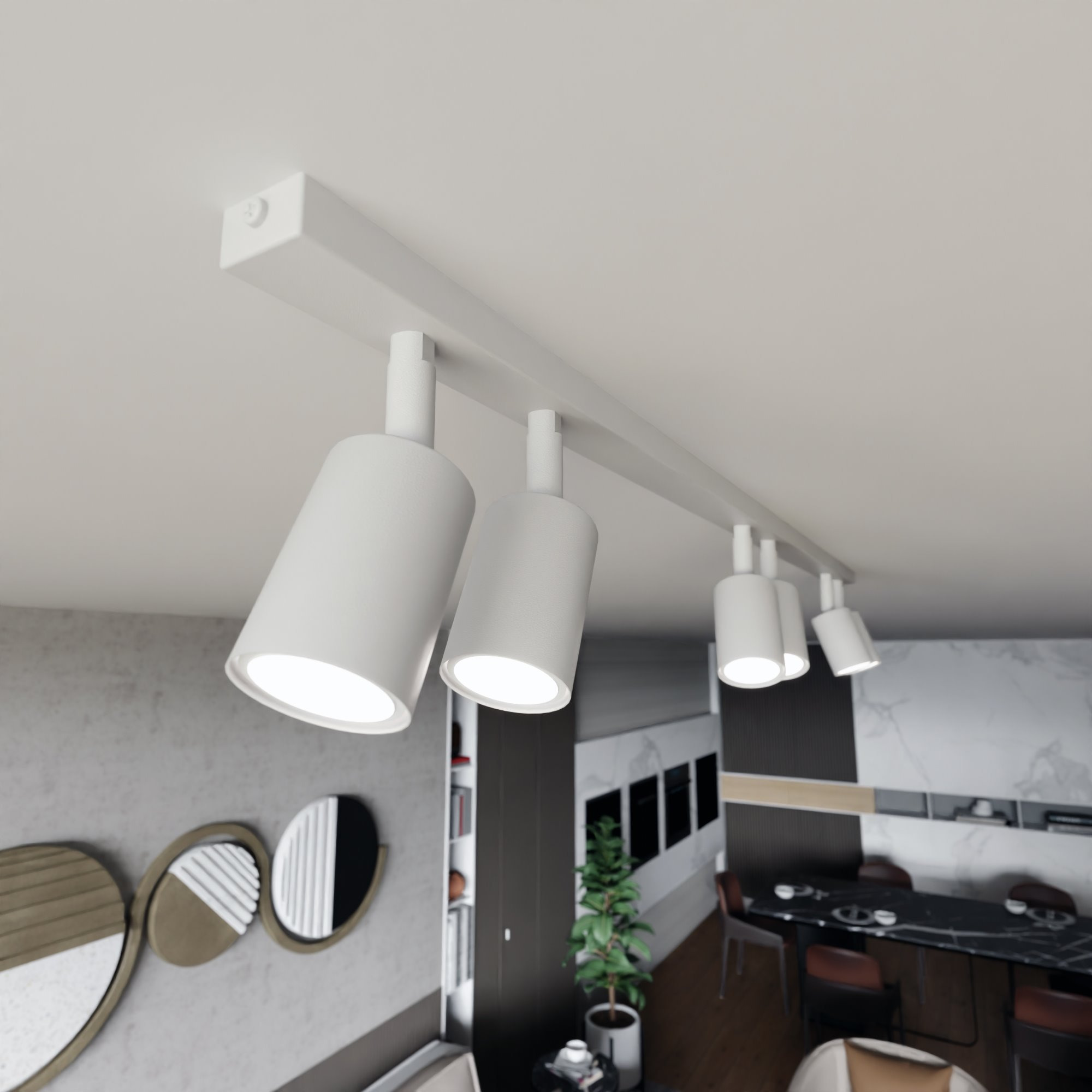 Plafonnier Spot Flash base en métal au design contemporain par Emibig Plafonnier Spot Flash base en métal au design contemporain par Emibig